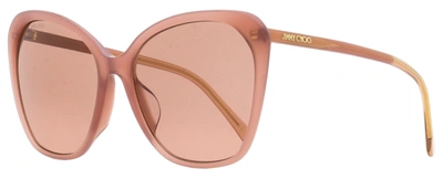 Jimmy Choo Women's Butterfly Sunglasses Ele/f/s Fwm4s Transparent Nude 59mm In Transparent