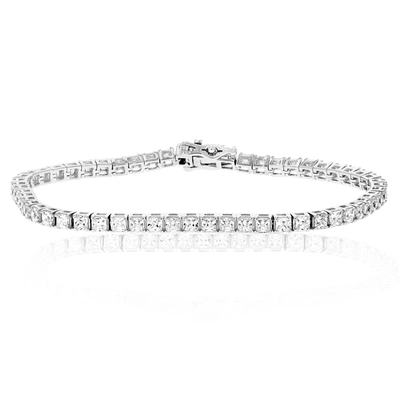 Vir Jewels 5 Cttw Si1-si2 Clarity Princess Diamond Tennis Bracelet 18k White Gold 7 Inches