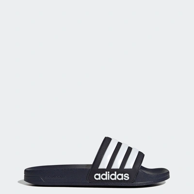 Adidas Originals Adilette Shower Slide Sandal In White/black