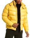 Moncler Maya Lacquered Down Jacket In Yellow