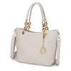 Mkf Collection By Mia K Rylee Vegan Leather Tote Handbag In Beige