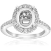 Pompeii3 3/4ct Oval Diamond Vintage Engagement Ring Setting Semi Mount 14k White Gold In Multi