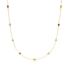 Rs Pure Ross-simons Multi-gemstone Station Necklace In 14kt Yellow Gold In Multi