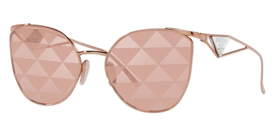 Prada Women's Pr-50zs-svf05t Fashion 59mm Pink Gold Sunglasses In Pink Gold-tone