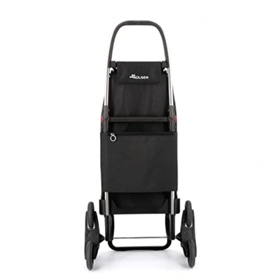 Rolser I-max Tweed 6 Wheel Stair Climber Foldable Shopping Trolley - Black