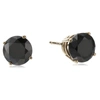 Vir Jewels 1 Cttw Black Diamond Stud Earrings 14k Yellow Gold Round Push Backs 4 Prong Basket In Yellow
