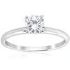 Pompeii3 3/4 Ct Round-cut Natural Diamond Solitaire Engagement Ring 14k White Gold In Multi