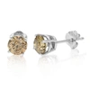 Vir Jewels 1 Cttw Champagne Diamond Stud Earrings 14k White Gold