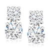 Ross-simons Diamond Drop Earrings In Platinum In White