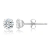 Max + Stone 14k Solid Gold Round Cut Stud Earrings With Genuine Swarovski Zirconia In Multi