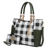 Mkf Collection By Mia K Bonita Checker Tote Handbag For Women's In Green