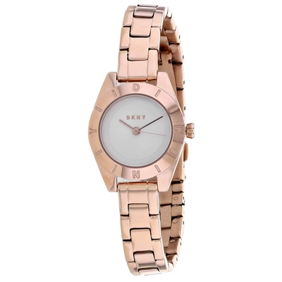 Dkny Women's Silver Dial Watch In Gold Tone / Green / Rose / Rose Gold Tone / Silver