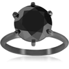 Pompeii3 5 1/2ct Black Diamond Solitaire Engagement Ring 14k Black Gold In Multi
