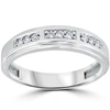Pompeii3 1/4ct Mens Round Diamond Polished Wedding Ring 10k White Gold In Multi