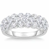 Pompeii3 2 Ct Lab Grown Diamond Wedding Wide Anniversary Ring 10k White Gold In Multi