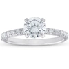 Pompeii3 1ct Diamond Engagement Ring 14k White Gold Claw Prong In Multi