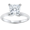 Pompeii3 1 1/2 Ct Princess Cut Diamond Solitaire Engagement Ring 14k White Gold In Multi