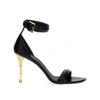 Balmain 95mm Moneta Patent Leather Sandals