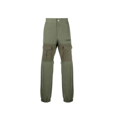 Palm Angels Cotton Trousers In Green