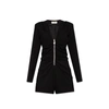 Saint Laurent Plunge Neck Long Sleeve Romper