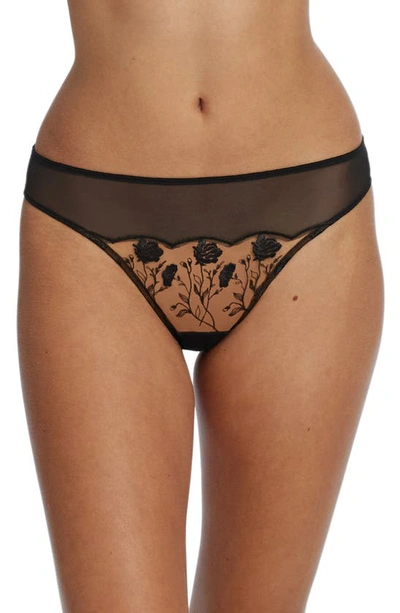 Skarlett Blue Enamoured Thong In Black Como