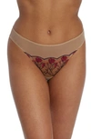 SKARLETT BLUE SKARLETT BLUE ENAMOURED EMBROIDERED MESH THONG