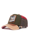 Goorin Bros Trunchbull Trucker Crocodile Flannel Hat 101-0742-oli In Green