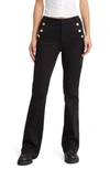 1822 Denim High Waist Slim Bootcut Sailor Jeans In Black