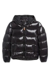 Save The Duck Kids' Artie Hooded Wind Resistant & Water Resistant Puffer Jacket In Black