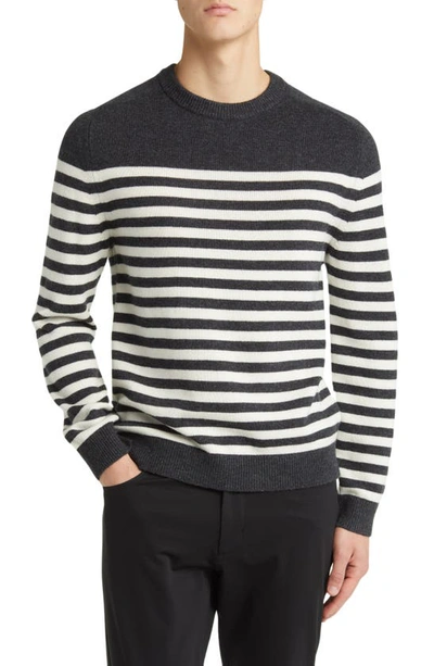 THEORY LATHO STRIPE WOOL BLEND SWEATER