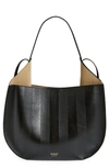 REE PROJECTS HELENE SOFT STRIPE EMBOSSED LEATHER HOBO BAG