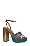 Kurt Geiger Pierra Platform Sandal In Multi Metallic