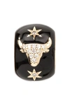 ADINA REYTER ZODIAC CERAMIC & DIAMOND BEAD CHARM