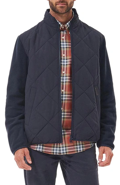 Barbour Powell Diamond Quilted Jacket In Navy