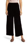 Eileen Fisher Wide-leg Velvet Pants In Cassis