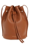 Mansur Gavriel Champagne Bucket Bag In Brandy/royal