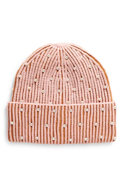 Lele Sadoughi Embellished Stripe Ribbed Beanie In Saturday Stripe