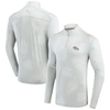 Tommy Bahama Gray Miami Dolphins Delray Frond Islandzone Half-zip Sweatshirt In Gray