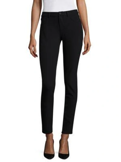 Lafayette 148 Mercer Acclaimed Stretch Mid-rise Skinny Jeans In Black