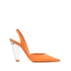 3juin Slingback Tapered-heel Pumps In Orange
