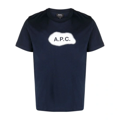 Apc T-shirt A.p.c. Albert In Cotton In Blue