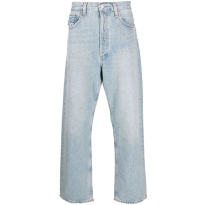 Agolde Straight-leg Mid-rise Jeans In Blue
