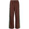 Ahluwalia Grove Tailored Trouser Pants Brown In Red/black