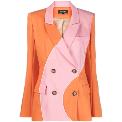 Ahluwalia Orange Madhu Double Breasted Blazer