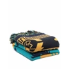 Alanui Icon Wool-blend Jacquard Blanket In Blue/yellow