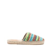 Alanui Interwoven Stripe-pattern Slides In Multicolour