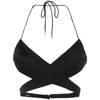 Alex Perry Hudson Cut-out Wraparound Top In Black