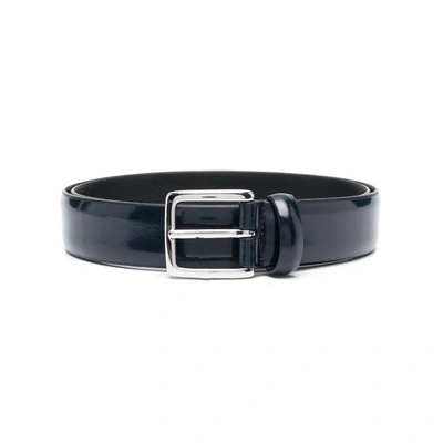 Anderson's Pin-buckle Leather Belt In Blue