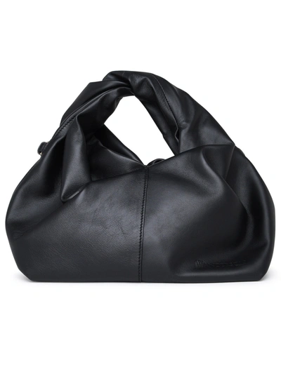 Jw Anderson Woman Black Leather Hobo Twister Bag
