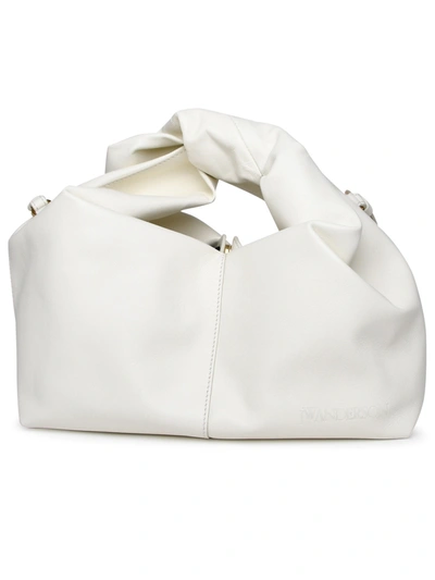 Jw Anderson Woman White Leather Hobo Twister Bag